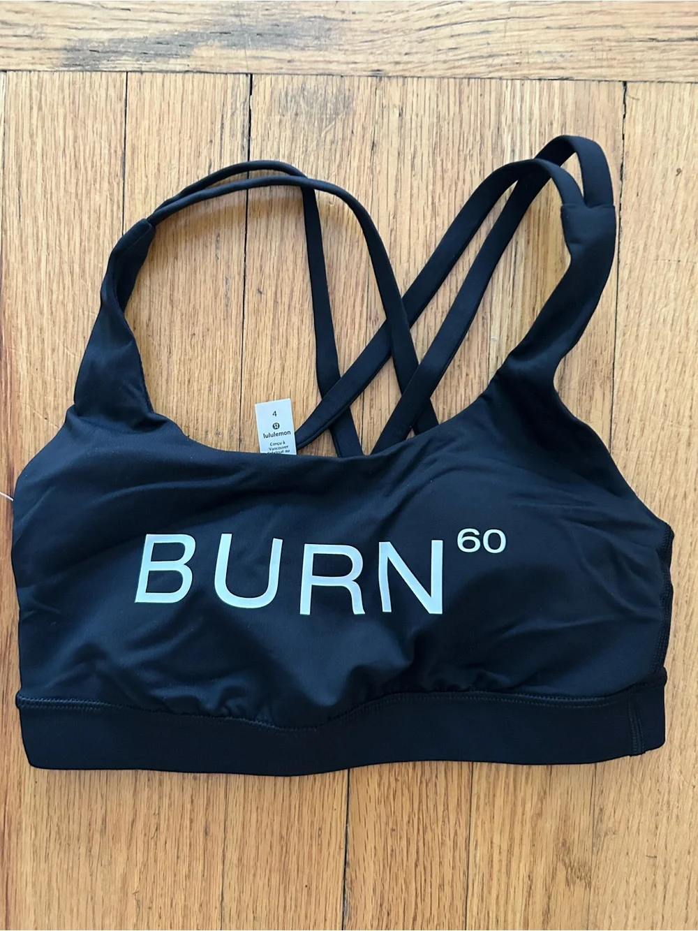 Lululemon Women's Black Strappy Sports Bra